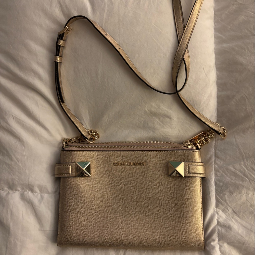 Michael Kors Gold Crossbody Bag